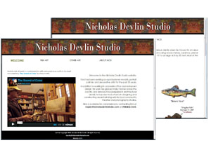 screenshot of Nicholas Devlin Studio website